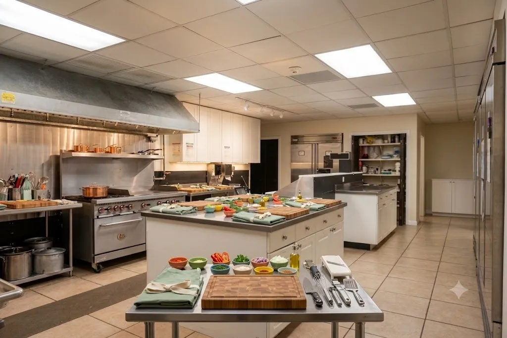 A kids cooking class